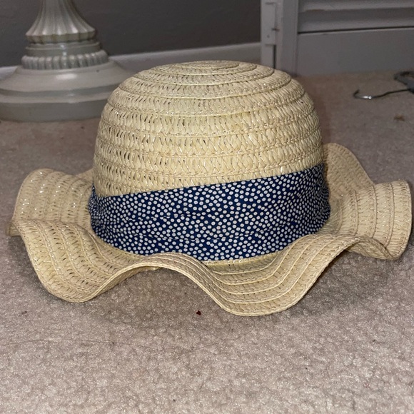 Kids woven straw sun hat with ribbon 41 cm size - Picture 2 of 8